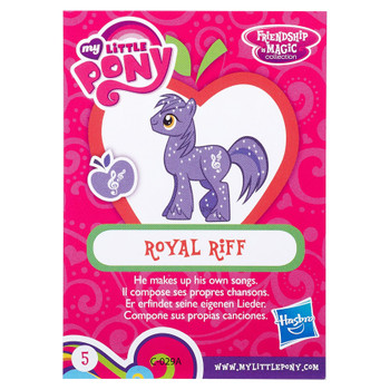 Royal Riff pony figurine comes with Collector Card