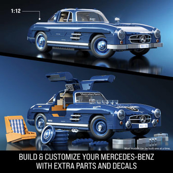 Includes extra parts, accessories, 2 sets of metal wheel covers, and decals to transform your build