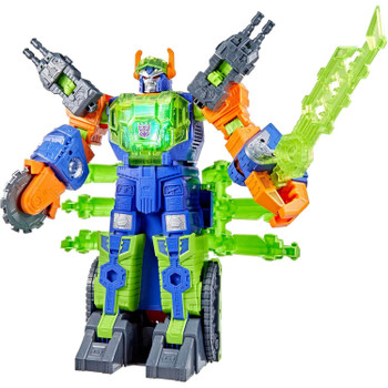This 2-in-1 Scorponok Transformers toy changes from a giant 14-inch (35 cm) tall robot toy into a huge 20-inch (50.5 cm) scorpion playset in 4 steps! This 2-in-1 Scorponok Transformers toy changes from a giant 14-inch (35 cm) tall robot toy into a huge 20-inch (50.5 cm) scorpion playset in 4 steps!