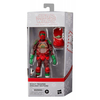 Star Wars The Black Series 6-Inch SCOUT TROOPER (Holiday Edition) in packaging