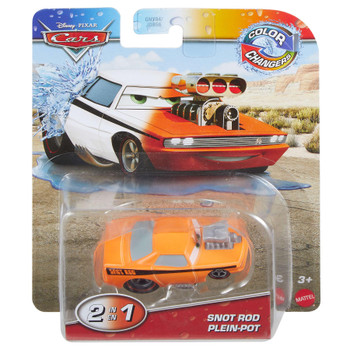 Disney Pixar Cars Colour Changers: SNOT ROD 1:55 Scale Vehicle in packaging