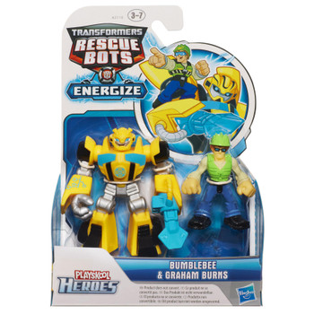 Transformers Rescue Bots BUMBLEBEE & GRAHAM BURNS Figures in packaging
