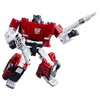 In robot mode, the Transformers action figure is around 5 inches (12.5 cm) tall In robot mode, the Transformers action figure is around 5 inches (12.5 cm) tall