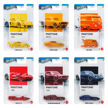 Hot Wheels Pantone Series 1:64 Scale Die-cast Vehicle - FULL SET OF 6