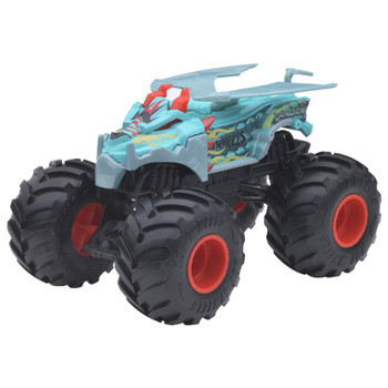 Designed in 1:24 scale with durable die-cast metal bodies, this oversized Dragonizer Monster Truck is ready for outrageous action