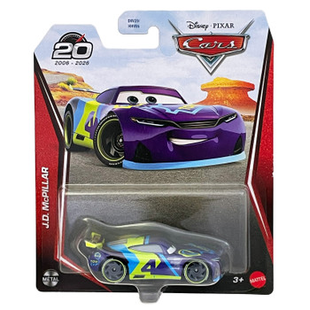 Disney Pixar Cars: J.D. McPILLAR 1:55 Scale Die-Cast Vehicle in packaging.