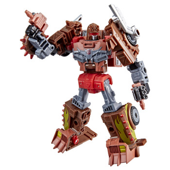 In robot mode, the Transformers action figure is around 5.5 inches (14 cm) tall