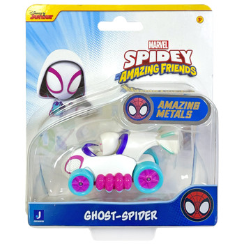 Marvel Spidey and his Amazing Friends GHOST-SPIDER Amazing Metals Die-cast Vehicle in packaging
