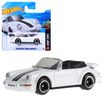 Hot Wheels PORSCHE 911 TURBO CABRIOLET (White) 1:64 Scale Die-cast Vehicle