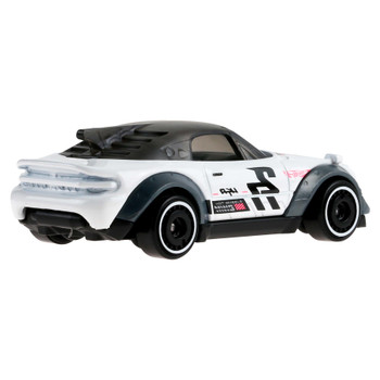 Mazda MX-5 Miata in white with black and pink detailing