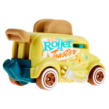 Roller Toaster in pale yellow, turquoise and orange