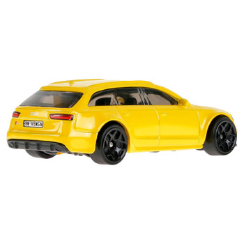 2017 Audi RS 6 Avant in yellow, with a black base and wheels