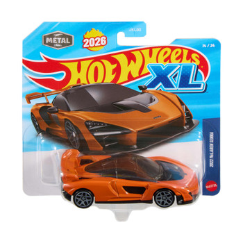 Hot Wheels XL - 2022 McLAREN SENNA (Orange) 1:43 Scale Die-cast Vehicle in packaging