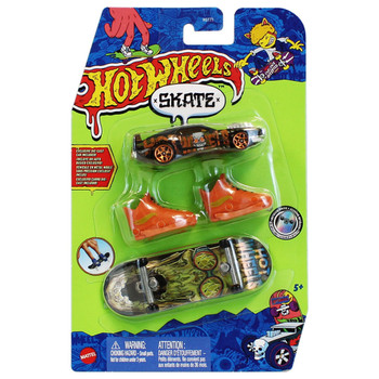 Hot Wheels Skate GHASTLY GHOUL Fingerboard and Skate Shoes with RIVITED 1:64 scale Die-cast Vehicle in packaging