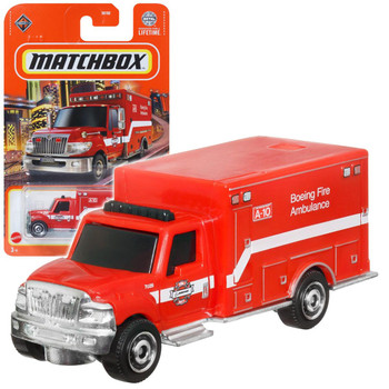 Matchbox INTERNATIONAL TERRASTAR (Boeing Fire Ambulance) 1:64 Scale Die-cast Vehicle
