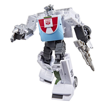 12.5 CM DELUXE CLASS TRANSFORMERS FIGURE: In robot mode, the Transformers action figure is around 12.5 cm (5 inches) tall