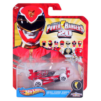 Hot Wheels Power Rangers 20th Anniversary MEGA STRIKE RACER 1:64 Scale Die-cast Vehicle in packaging