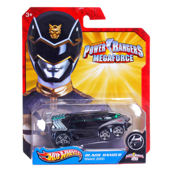 Hot Wheels Power Rangers Megaforce BLACK RANGER SNAKE ZORD 1:64 Scale Die-cast Vehicle in packaging