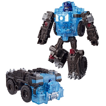 2-in-1 Optimus Primal Figure: This articulated Transformers action figure has glow-in-the-dark and translucent "Energon" details and changes from robot toy to truck toy