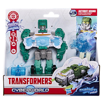 Transformers Cyberworld Energon Surge AUTOBOT HOUND Ultimate Cyber Changers 6.5-Inch Action Figure in packaging - Front