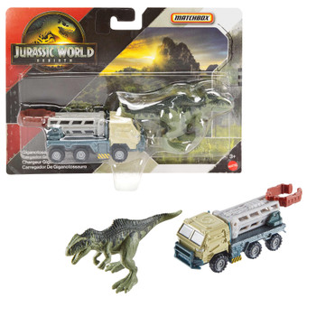 Matchbox Jurassic World Rebirth GIGANOTOSAURUS LOADER Dino Transporter 1:64 Scale Die-cast Vehicle