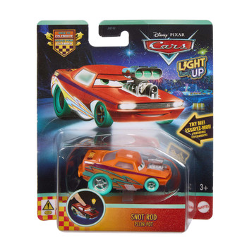Disney Pixar Cars Light-Up SNOT ROD 1:55 Scale Vehicle in packaging