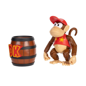 Super Mario DIDDY KONG with Barrel 4-inch Action Figure
