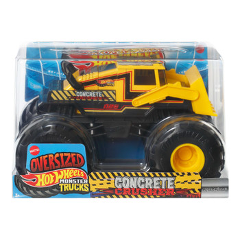 Hot Wheels Monster Trucks Oversized CONCRETE CRUSHER 1:24 Scale Vehicle in packaging - Front