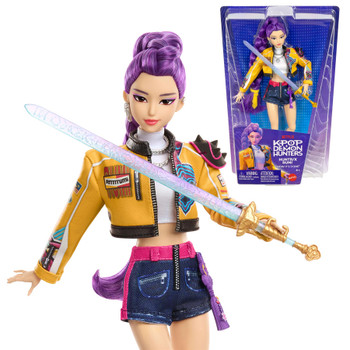 KPop Demon Hunters HUNTR/X RUMI 12-inch Fashion Doll in Removable Look with Themed Movie Accessories