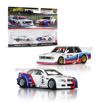 Hot Wheels Car Culture BMW 320 GROUP 5 and 2001 BMW M3 GTR 1:64 Scale Die-cast Vehicle 2-Pack