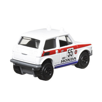 1970 Honda N600 Off-Road in white, with red and blue racing stripes