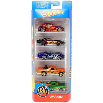 Hot Wheels HW FLAMES 1:64 Scale Die-Cast Vehicle 5-Pack in packaging.