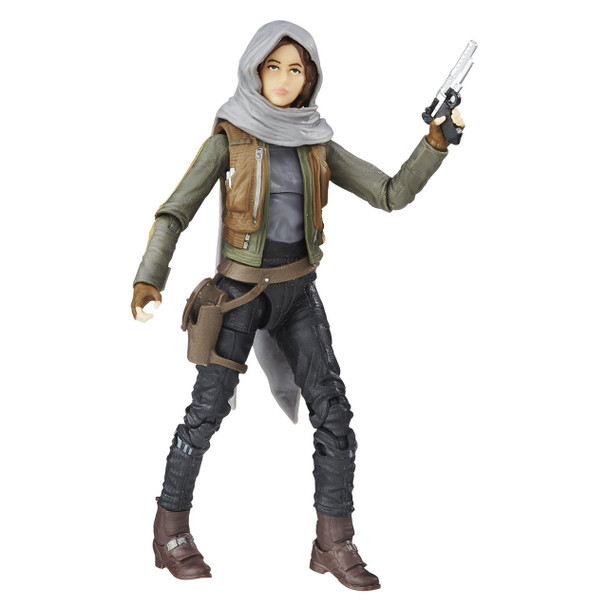 Classically-detailed 6-inch replica of Sergeant Jyn Erso from Star Wars: Rogue One.