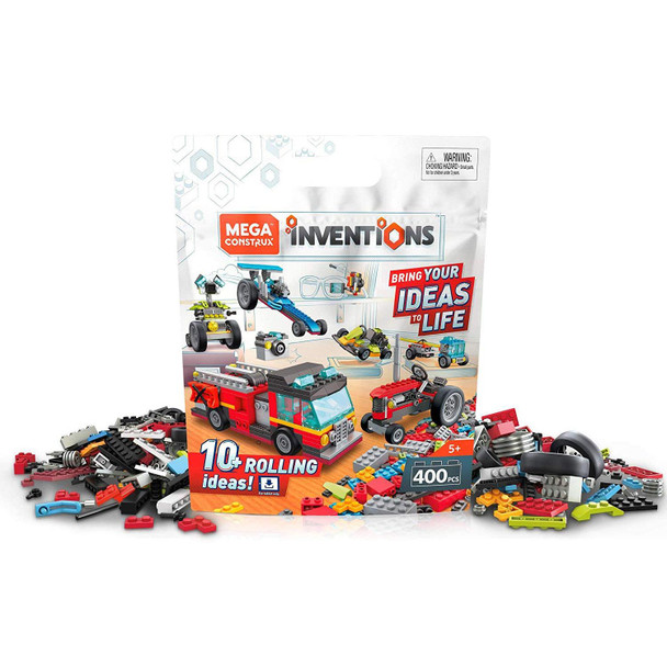 Bring your ideas to life and take your inventions to the next level with this awesome and huge 400-piece Wheels building set!
