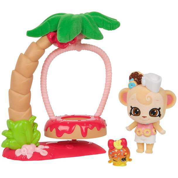 Shopkins Wild Style SWEET DONUT SWING with DUNCAN Shoppet + COCO ANNA Shopkin