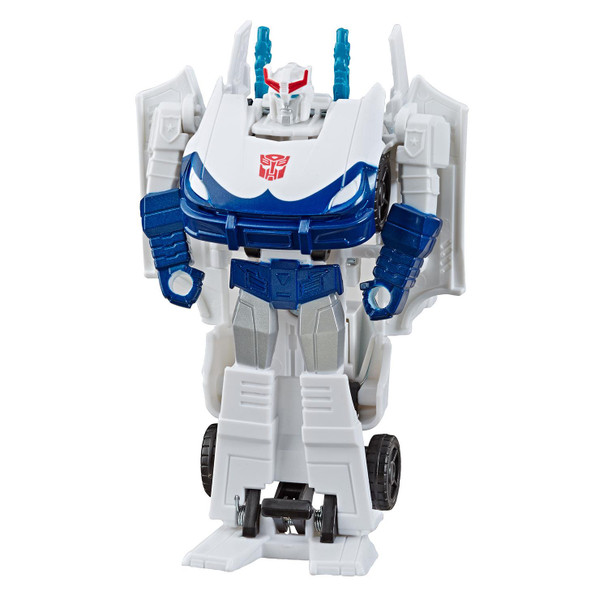 Transformers Cyberverse 1-Step changer Prowl figure stands around 4.25 inches (11 cm) tall.