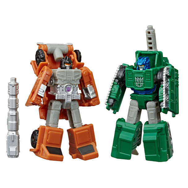 The Micromaster Military Patrol figures Bombshock and Decepticon Growl convert into mini toy car modes in 5 and 6 steps.