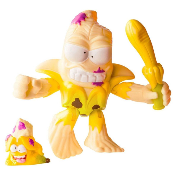 3-inch scale Squished Banana action figure comes with weapon accessory, plus collectable Grossery Gang figure.