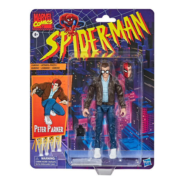 6-INCH-SCALE COLLECTIBLE PETER PARKER FIGURE: Fans, collectors, and kids alike can enjoy this 6-inch-scale Peter Parker Retro Collection figure, inspired by the character from the Marvel Spider-Man comics.