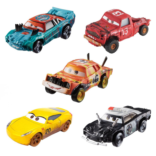 5-Pack of 1:55 scale Disney Pixar Cars die-cast vehicles from the Thunder Hollow movie scene
