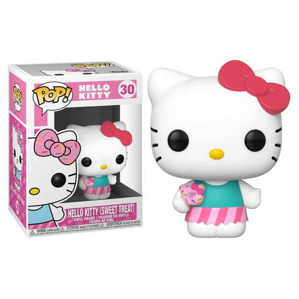 From Sanrio, it's Hello Kitty in her Sweet Treat outfit as a stylized Funko Pop! Vinyl figure.