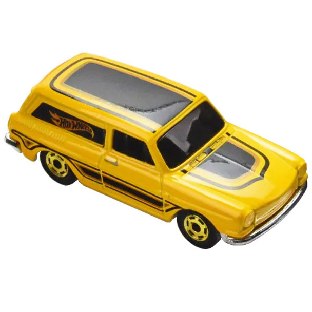 This 1:64 scale Hot Wheels Flying Customs Custom '69 Volkswagen Squareback features realistic details and cool, retro-style packaging.