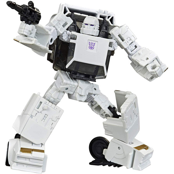 Fans voted and now Runamuck is here! The menacing Deception shock trooper, Runamuck, converts into classic G1 sportscar mode in 16 steps and comes with a blaster accessory that can be mounted on vehicle mode.
