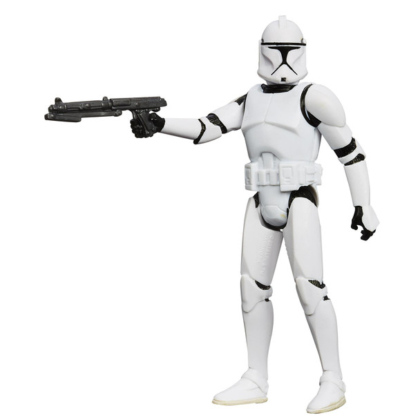 3.75-inch scale Clone Trooper action figure as seen in Star Wars: Attack of the Clones.