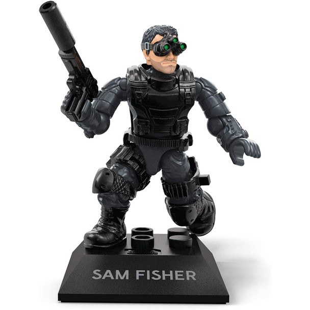 Buildable, collectible, faithfully designed and highly articulated Sam Fisher micro action figure with tactical body armour, pistol with silencer and trademark three-eyed night vision goggles.