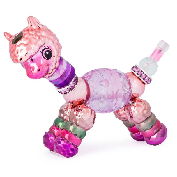 Twisty Petz Alpa Alpaca features a Rose Gold finish on select parts and measures around 3-inch (8 cm) long.