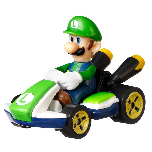 Hot Wheels partners with fan-favourite Mario Kart for this Luigi track-optimized die-cast 1:64 scale replica vehicle.