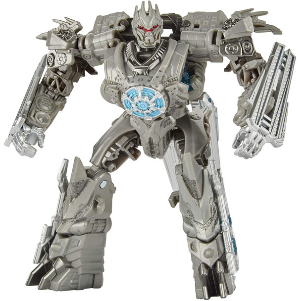 5-INCH SCALE SOUNDWAVE: Figure is highly articulated, featuring vivid, movie-inspired deco, and includes stand accessory.