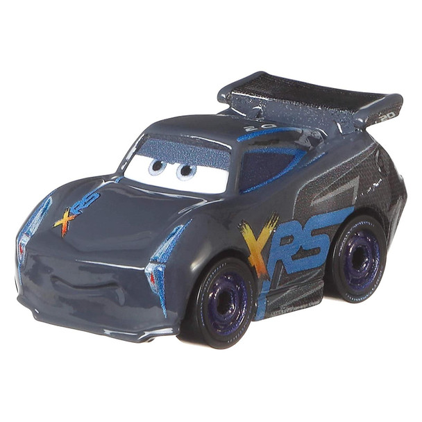 Cars Mini Racers Jackson Storm features an XRS (Xtreme Racing Series) deco.
