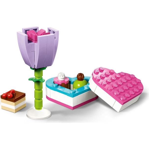 Build this cute heart-shaped box of chocolates and pretty purple tulip. Keep them for yourself or give to a friend to show them how special they are.